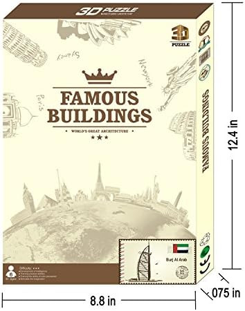 Runsong Creative 3D Puzzle Paper Model Burj AL Arab DIY Fun & Educational Toys World Great Architecture Series 38 Pcs
B01NCVTHOL