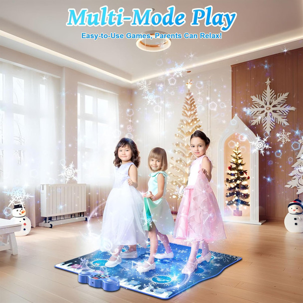 Skycomet Dance Mat Ice and Snow 6-Button Princess Dance Mat for Kids Ages 4-8 Bluetooth Music Control 13 Built-in Music 6 Game Modes 3-10 Year Old Girl s
B0DC6C72W4
