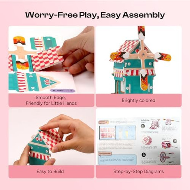 Sntieecr 6-in-1 Stem Kits for Kids Age 8-12 Girls Engineering Kit with 3D KT Board Puzzle Educational Craft Building Toys for Girls STEM Building Kits for Ideal Christmas Birthday s
B0FJXSPTYP