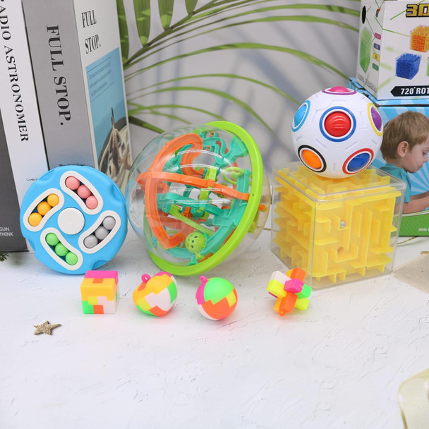 Sobiva 3D Maze Ball and Puzzle Cube Brain Teaser Game for Kids and Adults Spinner Fidget Cube Puzzle Lock Toys 8 Pack
B0BVDB29Z3 Sobiva 3D Maze Ball and Puzzle Cube Brain Teaser Game for Kids and Adults Spinner Fidget Cube Puzzle Lock Toys 8 Pack
B0BVDB29Z3