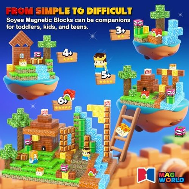 Soyee Magnetic Blocks 100PCS Magnetic Building Blocks Cubes Kids Boys Girls Toys for Ages 3-5 5-7 8-10 STEM Sensory Learning Building Magnet Toys 3-12 Year Old Girls Boys Birthday 
B0FBM5G8TT Soyee Magnetic Blocks 100PCS Magnetic Building Blocks Cubes Kids Boys Girls Toys for Ages 3-5 5-7 8-10 STEM Sensory Learning Building Magnet Toys 3-12 Year Old Girls Boys Birthday 
B0FBM5G8TT