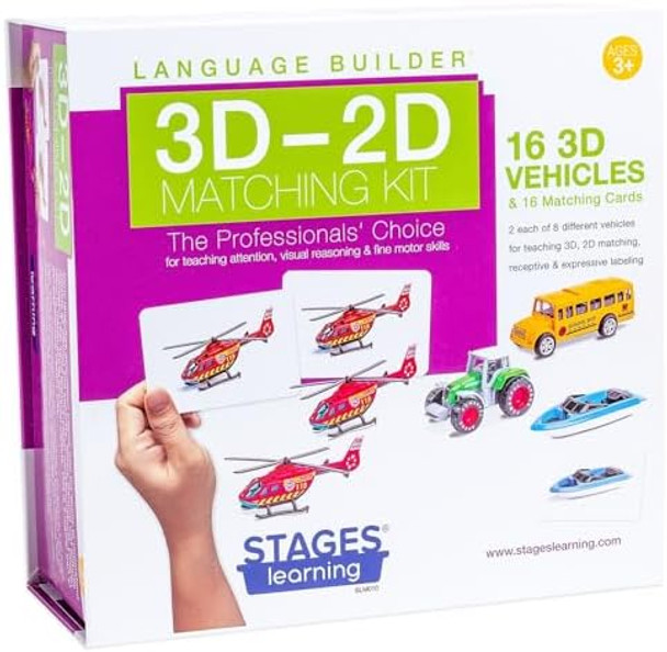 Stages Learning Language Builder 3D-2D Vehicles Matching Kit for Autism Education & Aba Therapy Multi (SLM010)
B0BBXZXXSZ
