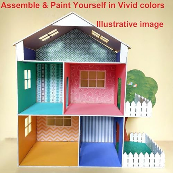 Stonkraft Wooden 3D Puzzle Doll House - Home Decor Construction Toy Modeling Kit School Project - Easy to Assemble (Doll House with Furniture)
B08B7V9S6G