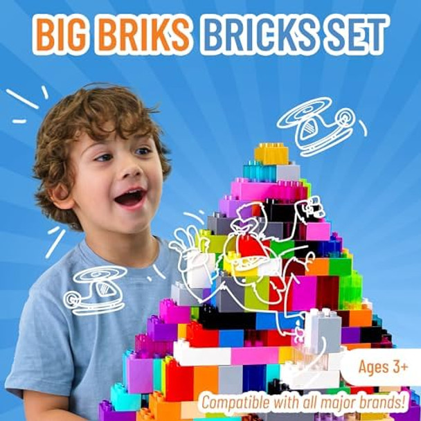 Strictly Briks Compatible with Lego Duplo Toy Large Building Blocks for Kids - Blocks for Toddlers Big Bricks Set for Ages 3 and Up - Compatible with All Major Brands Rainbow Colors 204 Pieces
B01MSVEGSF