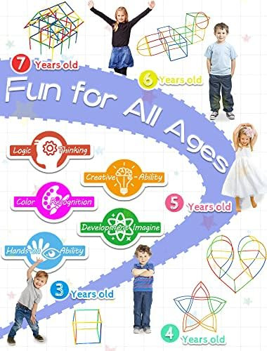 Tcnroy 600PCS STEM Building Toys Straw Constructor Toys Up Grade Engineering Building Sets for Kids Develops Motor Skills and Logic Thinking Fun Educational Toy Great for 
B0BC46SDXR