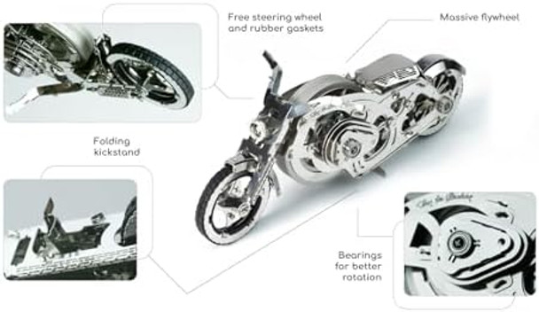 Time For Machine Time for Machine - Chrome Rider - Mechanical 3D Puzzle for Adults Mechanical Model Kit for Self Assembly Bike Model
B08P92GF1D
