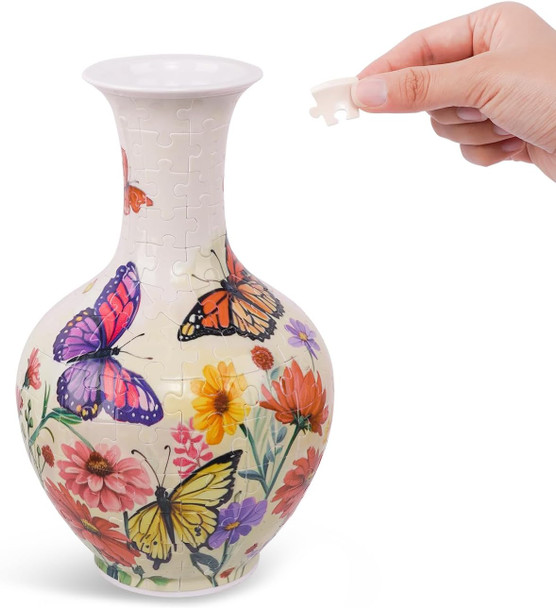 Tomuau 3D Puzzle Vase for Adults to Flower Arrangement and Home Decoration Made by 164 Curved Plastic Puzzle Pieces (Lighthouse)
B0FBJTM91D