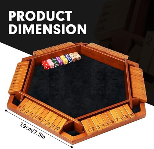Tooybing d 1-6 Players Shut The Box Dice Game Wooden Board Table Family Game for Kids and Adults with 16 Dice Classic Tabletop Math Game for Pub Classroom Party for Christmas Birthday
B0CBWF1ZNR