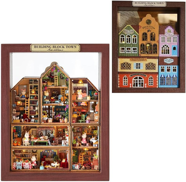 Topbsfarny DIY Miniature House Kit Miniatures Building Block Town Dollhouse Making Kit with Furnitures Tiny for Adults to Build 3D Wooden Crafts ModelHome Decor Birthday s for Family and Friend
B0D7S9CBN2