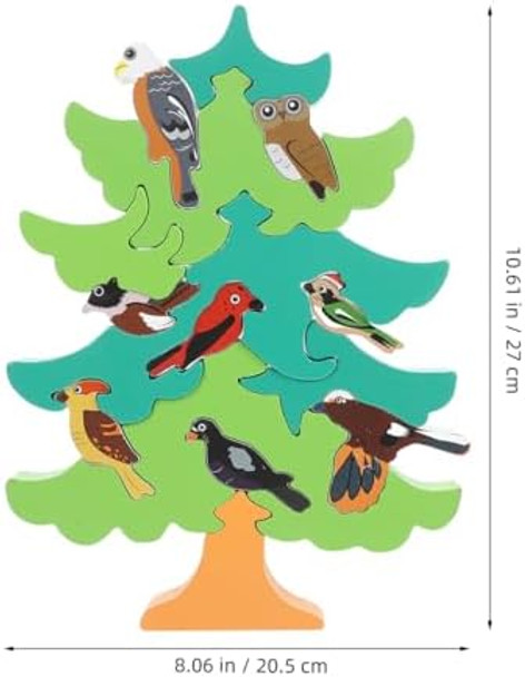 Toyandona 1 Set of Baby 3D Jigsaw Puzzle Wooden Tree Bird Shaped Montessori Toy Educational Preschool Learning Toys for Infant Toddlers Boys Girls
B09CPRL5XL