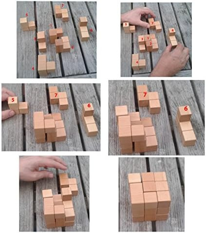 Toys Of Wood Oxford TOWO Large Wooden Soma Cube Puzzle - Brain Teaser Puzzle IQ Logic Math Puzzle for Kids and Adults - Mens Sets- Sets for Him-s for Men Who Have Everything- Stocking Fillers Stuffers
B00CVDYPJQ