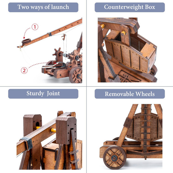 Toystub DIY 3D Wooden Puzzles for Adults Trebuchet Science Building Kit Model Catapult Engineering Kit Wood Assembly s
B09X4DV4JX