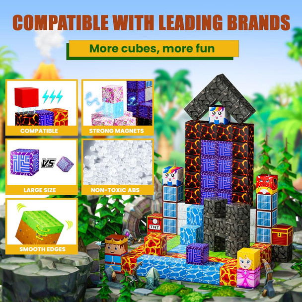 Tqraz Magnetic Blocks - Build Magnet World Magic Portal Set Magnetic Tiles Building Blocks Toddler Toys STEM Sensory Outdoor Toys for 3+ Year Old Boys & Girls Creative Kids Games Kids Toys-120PCS
B0DCJL163X Tqraz Magnetic Blocks - Build Magnet World Magic Portal Set Magnetic Tiles Building Blocks Toddler Toys STEM Sensory Outdoor Toys for 3+ Year Old Boys & Girls Creative Kids Games Kids Toys-120PCS
B0DCJL163X