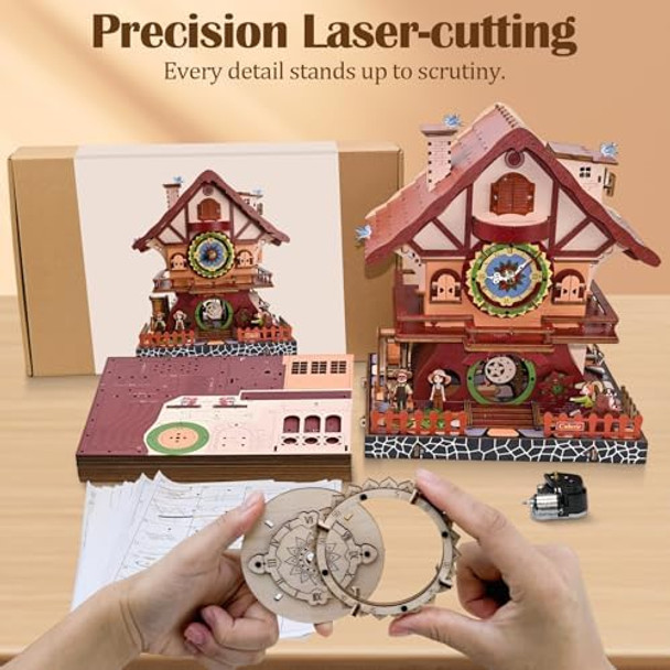 Tuyrubb Cuberie 3D Wooden Puzzles for Adults Cuckoo Wooden Clock kit 3-D Puzzles - DIY Mechanical Wood Model Building Project for Adults & Teens Hobby s for Men/Women Age 14+
B0FJ26M8LP