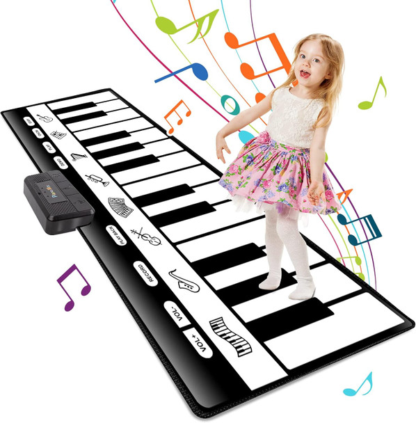 Twfric TWFRIC 6ft. Piano Mat with 24 Keys & 10 Demos & 8 Musical Instruments Sounds & 4 Play Modes Giant Dance Floor Piano Music Play Mat 71'' Large Interactive Musical Toys s for Kids Adults Toddlers
B08BN8L7XX