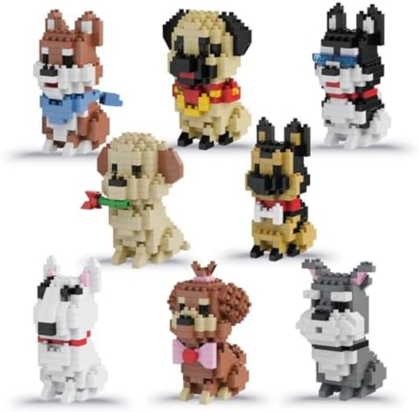 Twobrain Micro Mini Blocks 8-in-1 Dog Toy Set 1616 Piece Building Blocks 3D Puzzle Animal Figure Toy for Birthday or Desk Decoration
B0F5MXLQMZ
