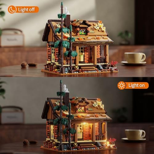 Tycole Wood Cabin Building Blocks Set with LED Lights Autumn House Building Toys Log Cabin Construction Kits Stem Forest Treehouse Model Birthday for Adults and Boys Age 8-12(1969Pcs)
B0F18VN8RV