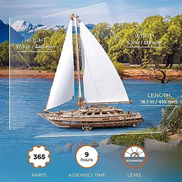 Ugears Serenity’s Dream Model Yacht - Model Ships Kits for Adults - Wooden Models to Build for Adults - 3D Puzzles Adult Ship Model Kit - DIY Wooden Model Boats for Enthusiasts
B0CBQJYF5Q