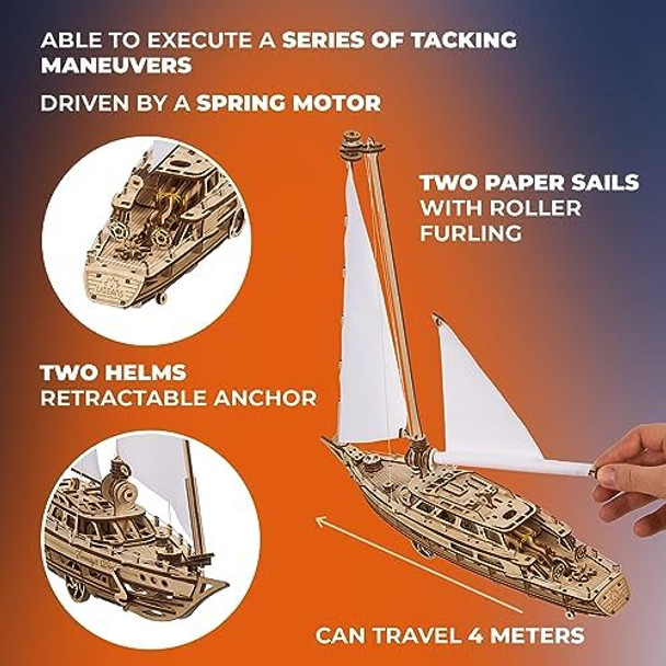 Ugears Serenity’s Dream Model Yacht - Model Ships Kits for Adults - Wooden Models to Build for Adults - 3D Puzzles Adult Ship Model Kit - DIY Wooden Model Boats for Enthusiasts
B0CBQJYF5Q
