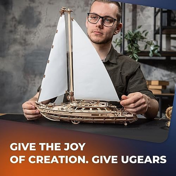 Ugears Serenity’s Dream Model Yacht - Model Ships Kits for Adults - Wooden Models to Build for Adults - 3D Puzzles Adult Ship Model Kit - DIY Wooden Model Boats for Enthusiasts
B0CBQJYF5Q