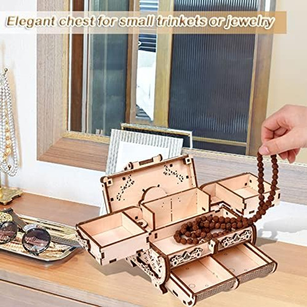 Varbertos 3D Wooden Puzzle Mechanical Treasure Box Wood Creative Assembly Model Building Kits to Build for Adults and Teens DIY Wooden Puzzle Hobbies Projects for Women and Kids
B08YNH2WY6