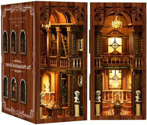 Vruelia Book Nook Kits for Adults - DIY 3D Puzzles Booknook Miniature House Building Kit with LED Lights Creative Bookshelf Decor Holiday Ready Unique s for Family Friends
B0F8VFJ4XS