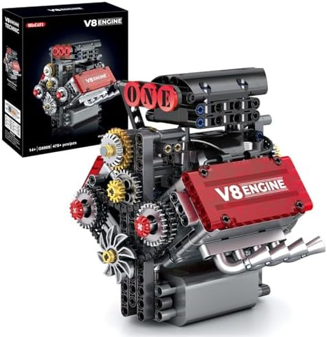 Win V8 Engine Building SetV8 Engine Model kit That RunBuild Your Own STEM Mini V8 Model Engine Kit with Battery and Motor8-Cylinder Car Engine Building Engineering Toys for Kids Adults(478PCS)
B0FC2PD34G