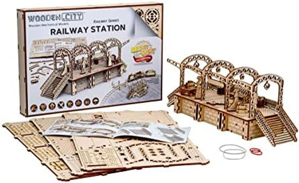 Wooden.City Railway Station 3D Wooden Puzzles for Adults – Build Your Own Railway Station – Self‑Assembly Model DIY for Adults and Teens – 3D Model for Display and Home Décor
B09VHBMM2L