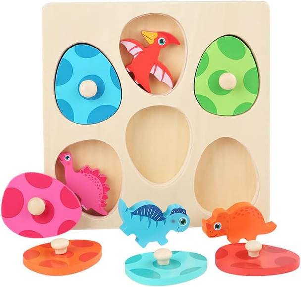 Yhzan 3D Cartoon Dinosaur Wooden Shape Puzzle Montessori Material for Kids 1 Year Old Fine Motor Skills Development Color Sorting Toy Memory Game for Todder
B0CWYTMMQH