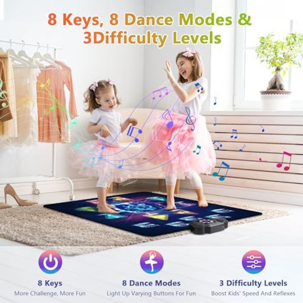 Yiumieyoumie Dance Mat for Kids Rechargeable Kids Dance Mat for Girls Boys 8-Button Bluetooth Electronic Rechargeable and 8-Hour Playtime. s to Get Fit and Have Fun Girl Toys Boys Toys
B0DSFTRBMJ Yiumieyoumie Dance Mat for Kids Rechargeable Kids Dance Mat for Girls Boys 8-Button Bluetooth Electronic Rechargeable and 8-Hour Playtime. s to Get Fit and Have Fun Girl Toys Boys Toys
B0DSFTRBMJ