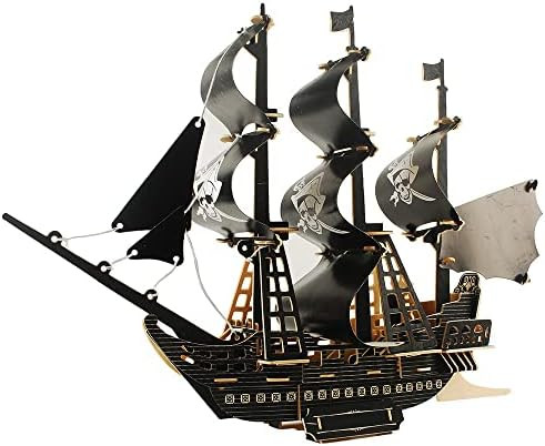 Youugior Wooden Sea Pirate Boat Puzzle Dollhouse DIY Kits Miniature Doll House 3D Puzzle
B0B4938HFQ