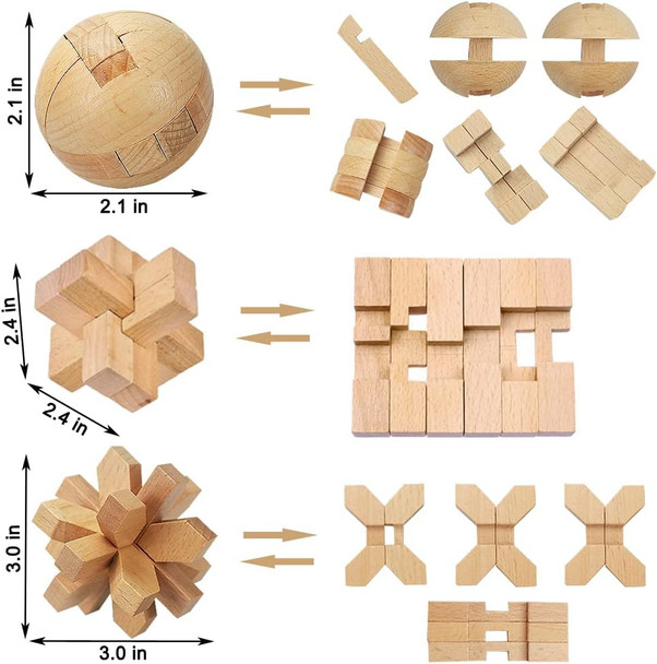 Yowlieu 17 Pack Brain Teasers Puzzles for Kids & Adults Brain Teasers Metal and Wooden IQ Toys Puzzle Mind Game 3D Coil Cast Wire Unlock Interlock Magic Ball Puzzles for Teenagers
B09C5FT3V5