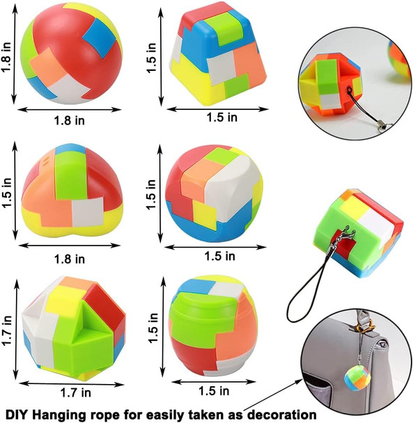 Yowlieu 17 Pack Brain Teasers Puzzles for Kids & Adults Brain Teasers Metal and Wooden IQ Toys Puzzle Mind Game 3D Coil Cast Wire Unlock Interlock Magic Ball Puzzles for Teenagers
B09C5FT3V5