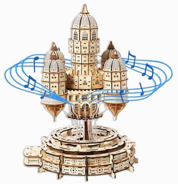 Zamtzax 3D Wooden Puzzle for Adults – SkyCity Floating Castle Music Kit with LED Lights & Rotating Mechanism DIY Mechanical Building Set Hobbies Puzzle Models for Teens & Collectors
B0FC5MGCX5