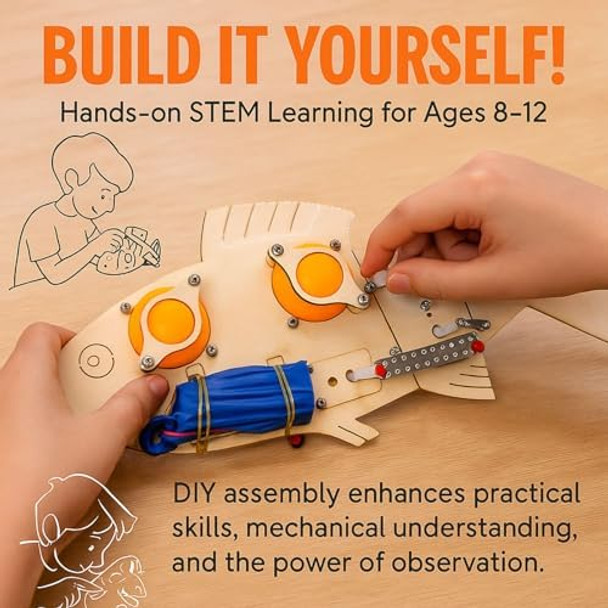 Zovrion STEM Kits for Kids Age 8-10 STEM Toys for Boys 8-12 Wooden Bionic Fish Model Building Kits Wood 3D Puzzles 8-13 Science Crafts Projects s for 8 9 10 11 12 13 14 Year Old Teen Boys Girls
B0DTQ2L5D9