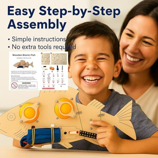 Zovrion STEM Kits for Kids Age 8-10 STEM Toys for Boys 8-12 Wooden Bionic Fish Model Building Kits Wood 3D Puzzles 8-13 Science Crafts Projects s for 8 9 10 11 12 13 14 Year Old Teen Boys Girls
B0DTQ2L5D9
