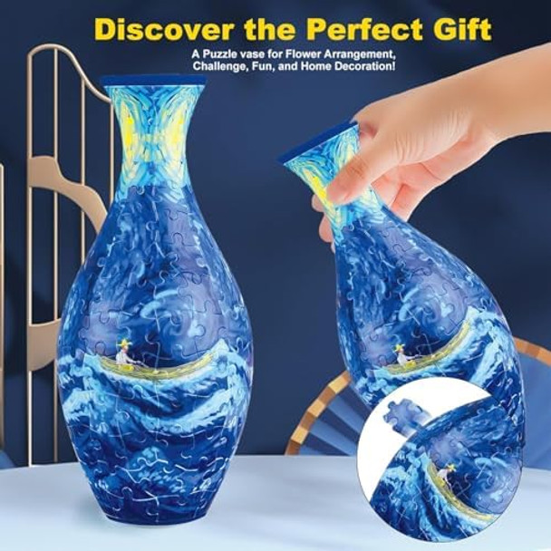 Zsyczao 3D Puzzle Vase for Adults – 160 Piece Curved Plastic Flower Vase DIY Crafts for Home Decor Birthday or Housewarming for Flower Arrangements
B0DDGCLPTK