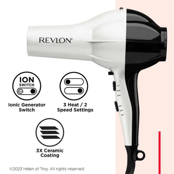 Revlon 1875W Shine Boosting Hair Dryer Smooth Blowouts and Volume