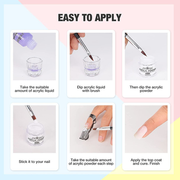 Morovan Acrylic Nail Kit Acrylic Powder with Professional Liquid Monomer For Nail Extension Acrylic Nail Brush Nail Art Starter Kit