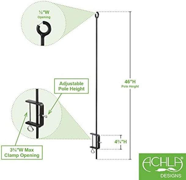 Achla Designs O-Hook Railing Pole For String Lights Achla Designs O-Hook Railing Pole For String Lights