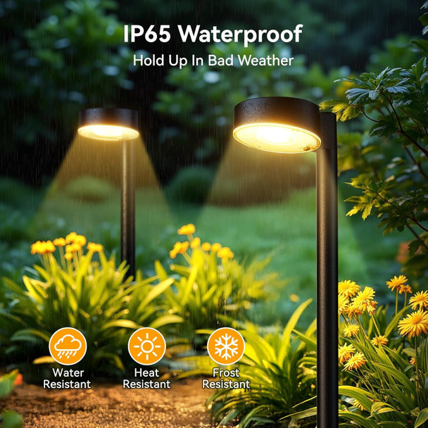 8 Pack Solar Pathway Lights Outdoor 12 Brighter Led Solar Lights Outdoor Waterproof Up To 12 Hrs Modern Path Light For Yard Garden Walkway Driveway Lawn (8 Pack)