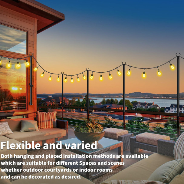 5 Ft String Light Poles String Light Poles For Outside With Fixing ClipsMetal Poles For Outdoor String Lights Hanging Light Poles For Deck Fence Garden Backyard Wall Bistro 5 Ft String Light Poles String Light Poles For Outside With Fixing ClipsMetal Poles For Outdoor String Lights Hanging Light Poles For Deck Fence Garden Backyard Wall Bistro