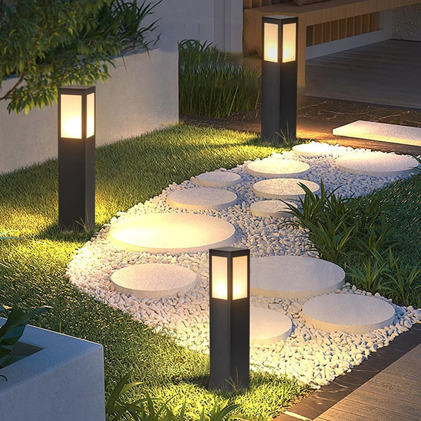 Outdoor Path Light Post LightsLed Bollard Lamp For Walkway Garden Yard (24 Inches)