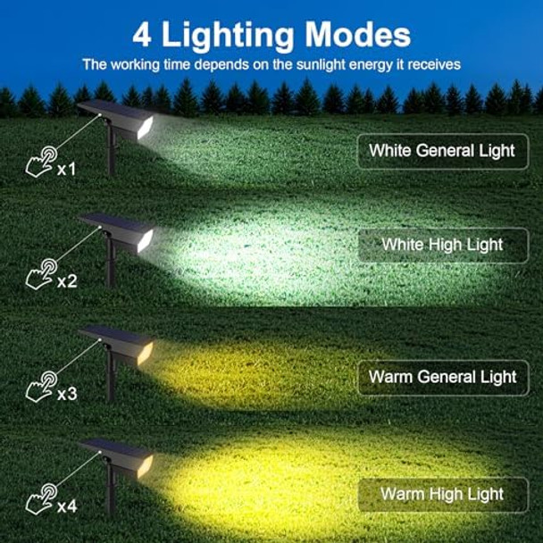 Aimengte Solar Lights Outdoor Waterproof Ip68 Solar Spotlights 2 Adjustable Color Temperatures (3000K/6000K) Auto On/Off With Light Sensor Ideal For Garden Yard And Lawn Lighting – 2 Pack Aimengte Solar Lights Outdoor Waterproof Ip68 Solar Spotlights 2 Adjustable Color Temperatures (3000K/6000K) Auto On/Off With Light Sensor Ideal For Garden Yard And Lawn Lighting – 2 Pack