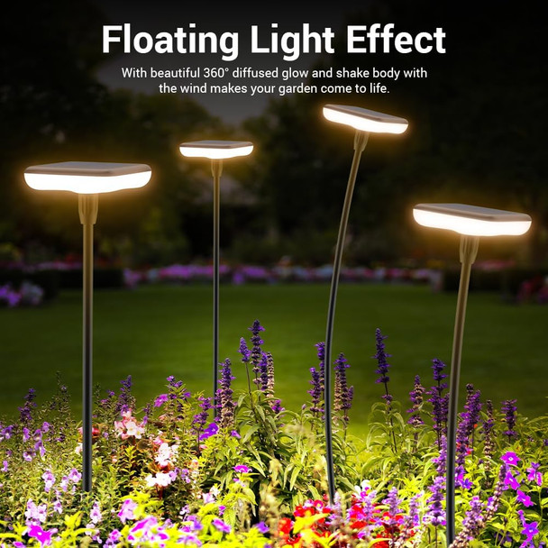 Solar Lights Outdoor Pathway 8 Pack Ip65 Waterproof 31" Solar Garden Lights 2 Heights Adjustable Auto On/Off Lasting 12H For Walkway Patio Lawn Path Yard Plants Flower Beds Landscape Decor