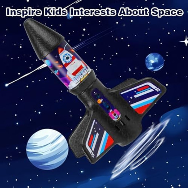 Rocket Launcher Toy s For Kids - Self Launching Motorized Air Rocket With Parachute Launch Up To 200 Ft Model Rockets Outdoor Toys Birthday s For Boys Kids Ages 6 7 8 9 10 11 12 3-5 5-7 8-12