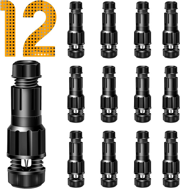 12Pack Low Voltage Wire Connector 12-20 Gauge Fastlock Cable Connectors Replacement Landscape Spotlights Outdoor Cable Connector For Landscape Lighting Path Lights