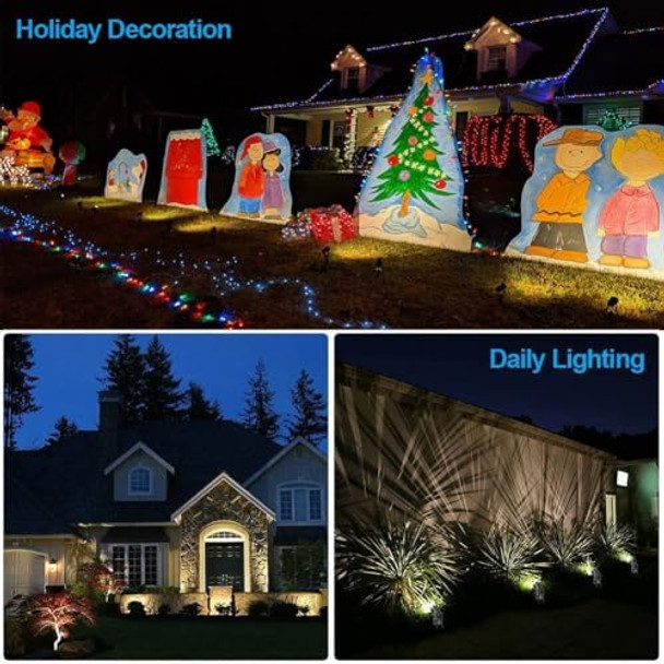Aloveco 2 Pack Landscape Lamps For Daisy Chain Led Landscape Lights
