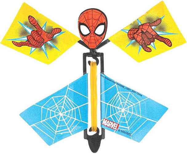Marvel Avengers Red Flapping Flyer - 3.9" X 4.7" (Pack Of 1) - High-Flying Paper Plastic & Rubber Band Design- Perfect For Indoor & Outdoor Play