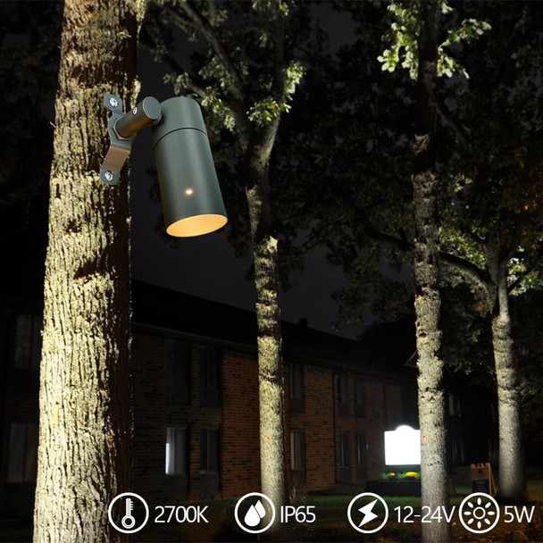 Arrownine Low Voltage Landscape Lighting Tree Down Lights Moon Lighting Outdoor Wall Mounted LightReplaceable Mr16 Led Bulb Warm White Included Brass Material